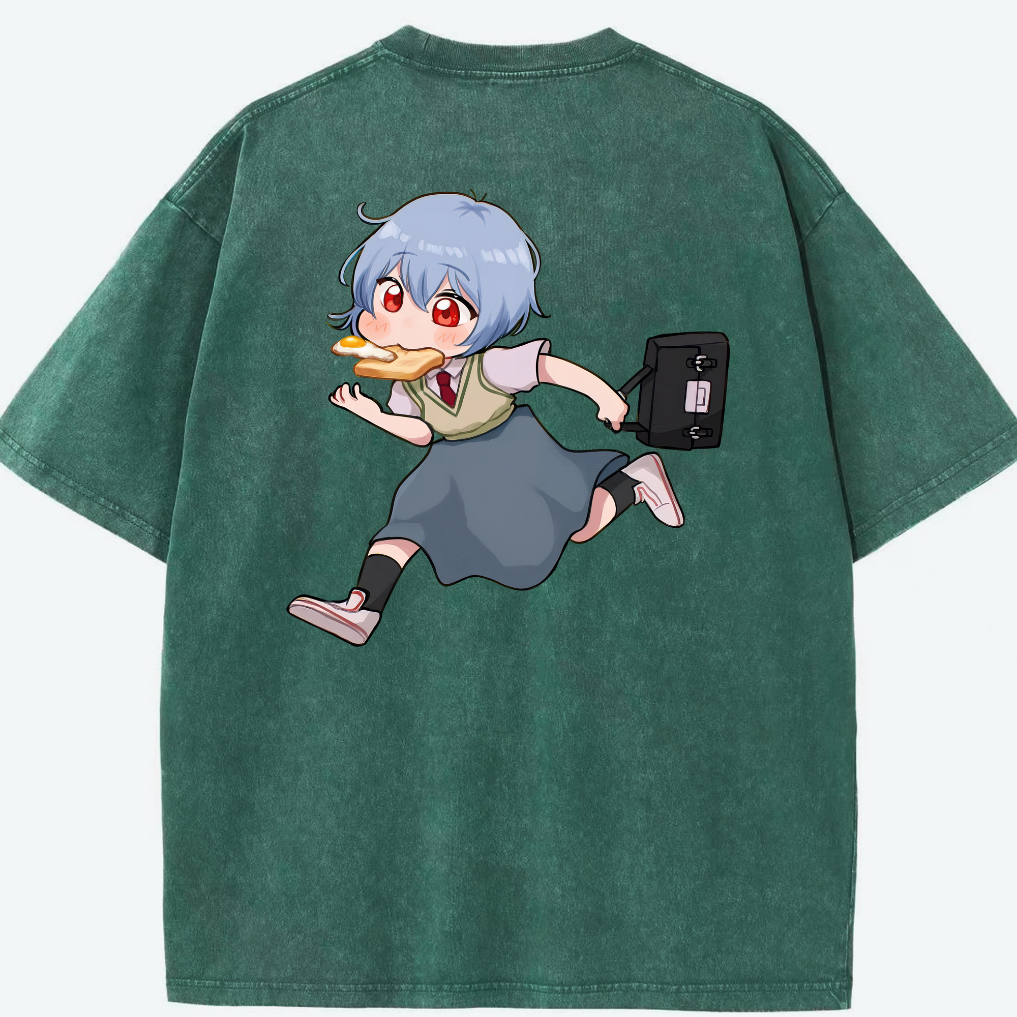 （画像用） EVA 新世紀エヴァンゲリオン 綿100% ヴィンテージ風 半袖Tシャツ（背面プリント）